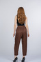 Women's Summer Brown Orielle Elastic Waist Ankle Length Trousers Stylish Daily Comfortable 30388 - 4