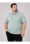 Big Size Men's Collared Short Sleeve Pocket T-Shirt 7645