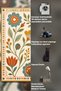 Sdt Cream Background Nordic Spring Flowers Pattern Woven Base Decorative Carpet Sdt1184 - 6
