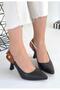 Bellamor Women's Goblet Heel Open Back Pointed Toe Stiletto - 3