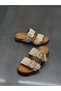 Elva Mink Suede Leather Buckle Women's Daily Slippers - 3