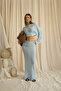 Naval Blue Crop Skirt Knitwear Set - 4
