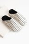 Melinda Women's Beige Striped Non-Sound Sole Lightweight and Comfortable Daily Home Slippers - 3