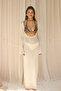 Merry Low-Cut Ecru Long Knitwear Dress - 2