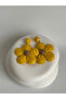 Yellow Brown Flower Straw Earrings (7 cm) - 3