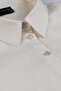 Women's Gia 100% Natural Linen Shirt - Classic Collar Basic Minimalist Design Ecru W207-K0401-01 - 6