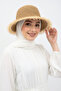 Women's Camel Fringed Premium Straw Bucket | Sunscreen Summer Beach Hat - 4