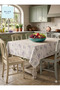 Tablecloth Fiber-Lined Pvc Non-Slip Stain-Resistant Wipeable Kitchen and Garden Table Cover.