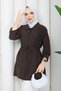 Women's Waist Tunneled Pocketed Shirt - 5