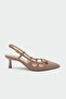 Bunny Low-Cut Detailed Women's Mink Heeled Shoes - 2