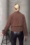 Double-Breasted Oversize Jacket Brown 8278 - 5