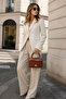 Women's Light Brown Patent Leather Mini Box Handbag with Side Cross Strap and Handle Modern Stylish Women's Bags - 3