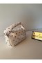 Women's White Studded Handbag Trok Detailed Baguette Shoulder Bag Soft Leather Look Stylish Bag - 5