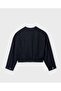 Girl's Metal Buckle Detailed Jacket 8-18 Years Black - 2