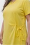 Women's Plus Size Short Sleeve Side Knot Detailed Blouse 2039-26 - 2