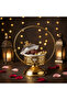 White Ceramic Candy Bowl with Gold Metal Holder & Lid – Elegant Serving Dish for Chocolates, Sweets & Dry Fruits – 12 × 30 cm - 3