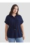 Two Mt Shop Quality Women's Shirt with Tie Detail and Drawstring - 2