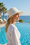 Women's Straw Summer Hat with Bow Detail - 2