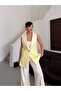 Women's Cream-Yellow Palazzo Pants Vest Suit - 4