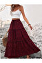 Women's Plus Size Ruffled Viscose Fabric Skirt Boy 100 cm