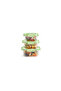 Green 3-Piece Square Storage Container Set with Glass Lid