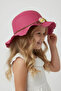 Girl's Pink Daisy Summer Straw Hat |   Gift Fedora Suitable for Daily and Beach Use - 3