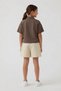 Brown Tie-Dye Linen Shirt and Shorts Skirt Set for Girls 24155 - 6