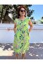 Italian Kaşkorse Linen Dress Green - 3