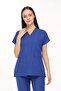 Nova V Yaka Cobalt Blue Single Top Lycra-Free Thin Fabric Women's Nurse Doctor Uniform