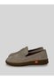 Virella Women's Genuine Suede Textured Tan Moccasin Rubber Sole Casual Loafer 2 cm - 4