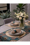 American Service, New Season, 6 Pcs Light Brown Supla, 6 Pcs Light Brown Napkins, 6 Pcs Napkin Rings and Runner Cover Authentic Tk - 3