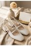 Women's High Heeled Shoes White Skin Classic Stylish Liva - 5