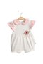 100% Cotton Bahar Gelmi̇ş Themed Baby Girl & Children's Bandanali Socks with Ruffles Short Sleeve Shorts Jumpsuit (0-3 Months 56cm /3-6 Months 62cm /6-9 Months 68 cm) - 3