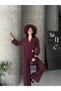 Women's Double-Breasted Collared Trouser Suit with Belt, Stylish Two-Piece Set
