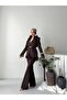 Women's Blazer Jacket Pants Set Lace Detailed Stylish Two Piece Set