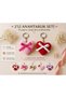 Hand Knitted Heart to Heart Keychain Set of 2
