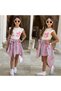 Girl's Asymmetrical Bow Detailed Plaid Skirt - Printed T-Shirt Two-Piece Set for Holidays - Graduation 2-Piece Combination