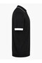 Half Zipper Black - White Men's Polo Collar T-Shirt 17354 - 2