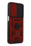 Ilkeshop New Galaxy M34 5g Case Pars Silicone with Lens Ring (125531) - Red - 3