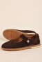 Genuine Leather Round Toe Anatomical Sole Comfortable Daily Ballet Flats Es.310 Brown Suede - 2