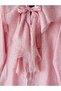 Lace Detailed Shirt with Ties - 4