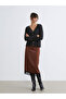 Lace Detailed Satin Skirt