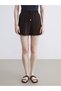 Textured Women's Shorts with Elastic Waist - 2