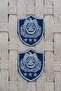 Hv. Figure. Alb. Navy Blue Ground Eagle Embroidered Sirmali Mini Polar Coat of Arms