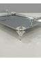 Figured, Metal Legs, Metal Handles, Stainless Steel Rectangular Tray Luxury Presentation Tray - 2