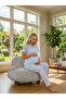 New Season Blue Long Flax Linen Dressing Gown Special Design 100% Cotton Maternity Dressing Gown, Pajama Set 3-Piece Set - 3