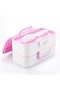 Bento Box, Portable Stackable Bento Box for Kids and Adults, Microwave Safe, Outdoor School Office Lunch Box, Durable Bento-Style Lunch Solution - Pink, Turquoise and White