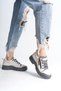 Agatha Lace-Up Zippered Orthopedic Sole Women's Sneaker Sports Shoes Cgt - Cream - 3