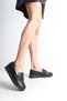 Giselle Orthopedic Comfortable Sole Buckle Detailed Classic Women's Ballerina Mother Shoes Cst - Black - 3