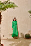 Green Belted Linen Shirt Dress